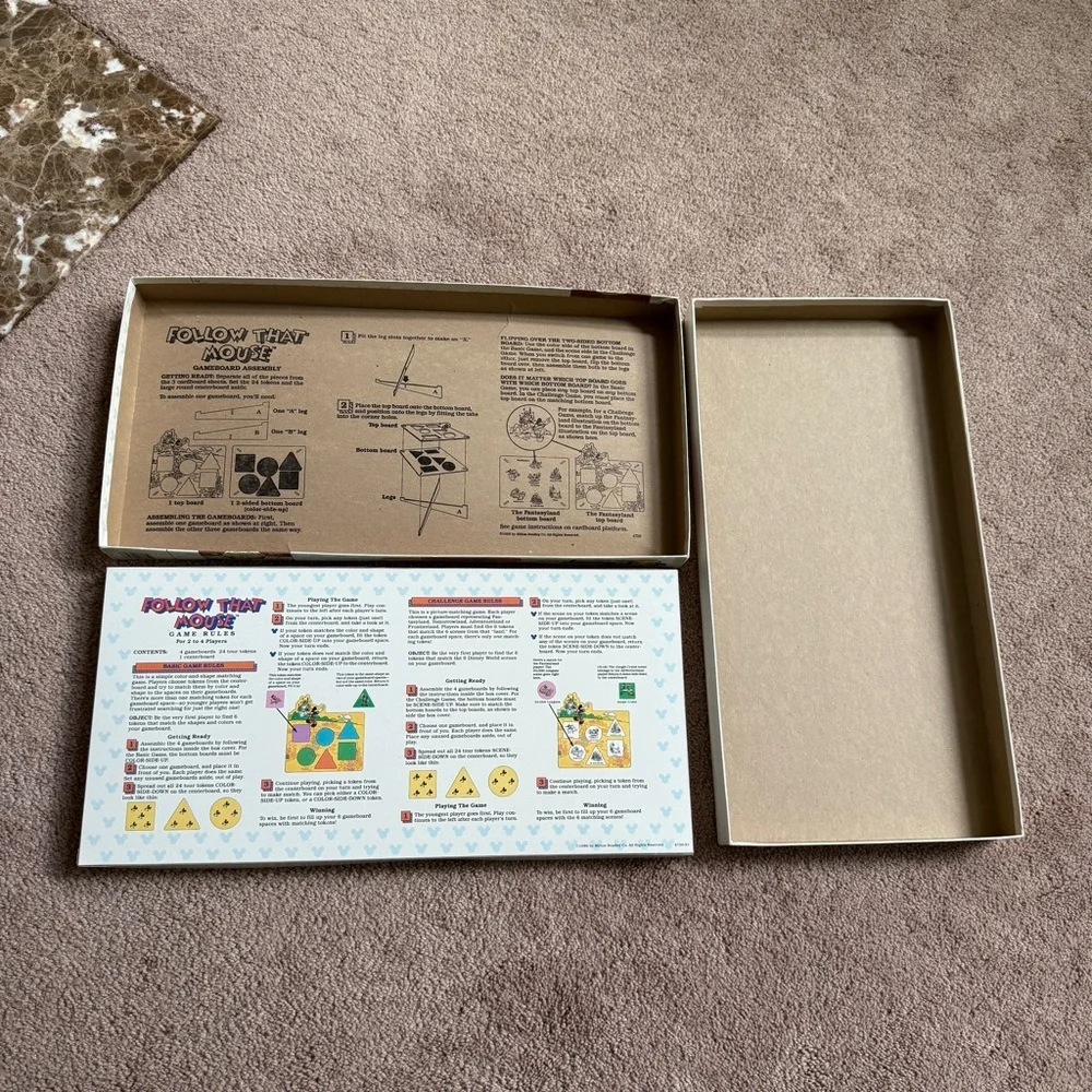 Vintage 1980s Disney Follow That Mouse Game Featuring Mickey Mouse MB